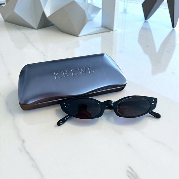KREWE Fern Black Cateye Lenses Frames with Case - Picture 1 of 7